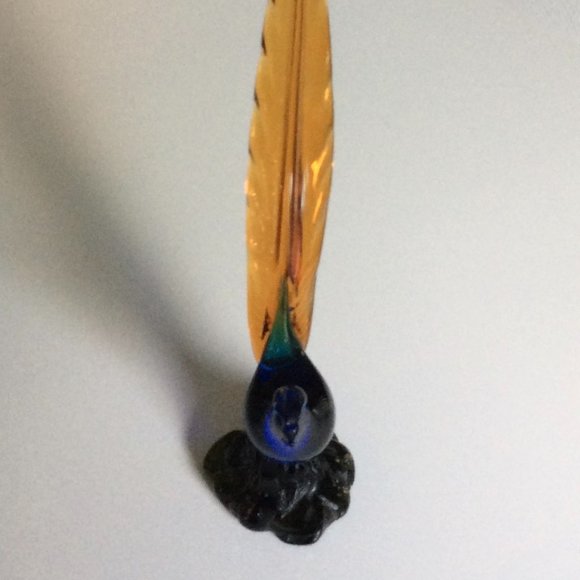 Authentic Vintage Pilgrim Art Glass Long Tail Pheasant Figurine - Picture 7 of 10